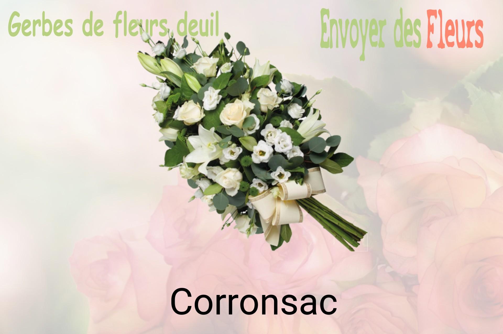 Gerbe de fleurs de deuil livrée à Corronsac